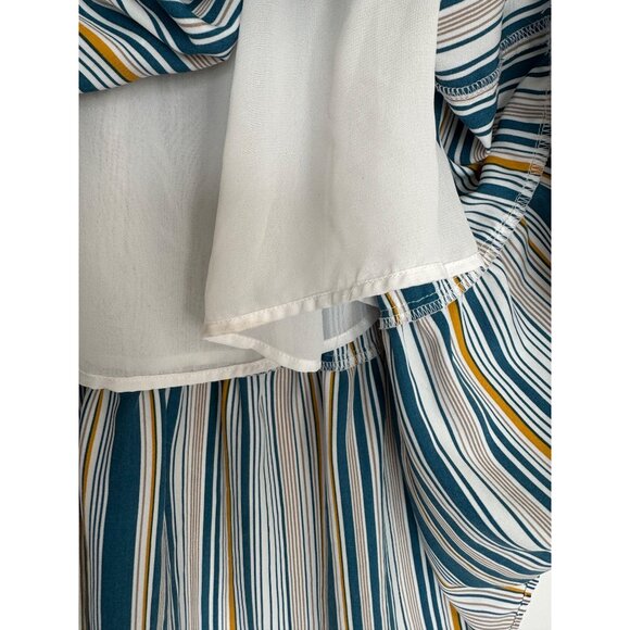 Off the shoulder multi color stripe maxi dress - Picture 5 of 6